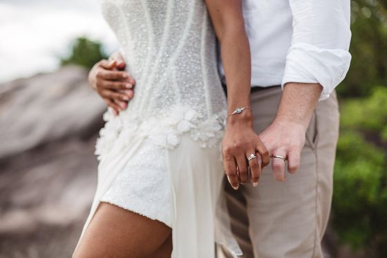 Bride and groom together in the Seychelles