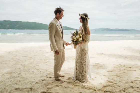 A joyful wedding moment on Félicité