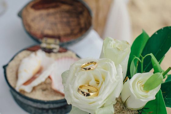 Wedding details in the Seychelles